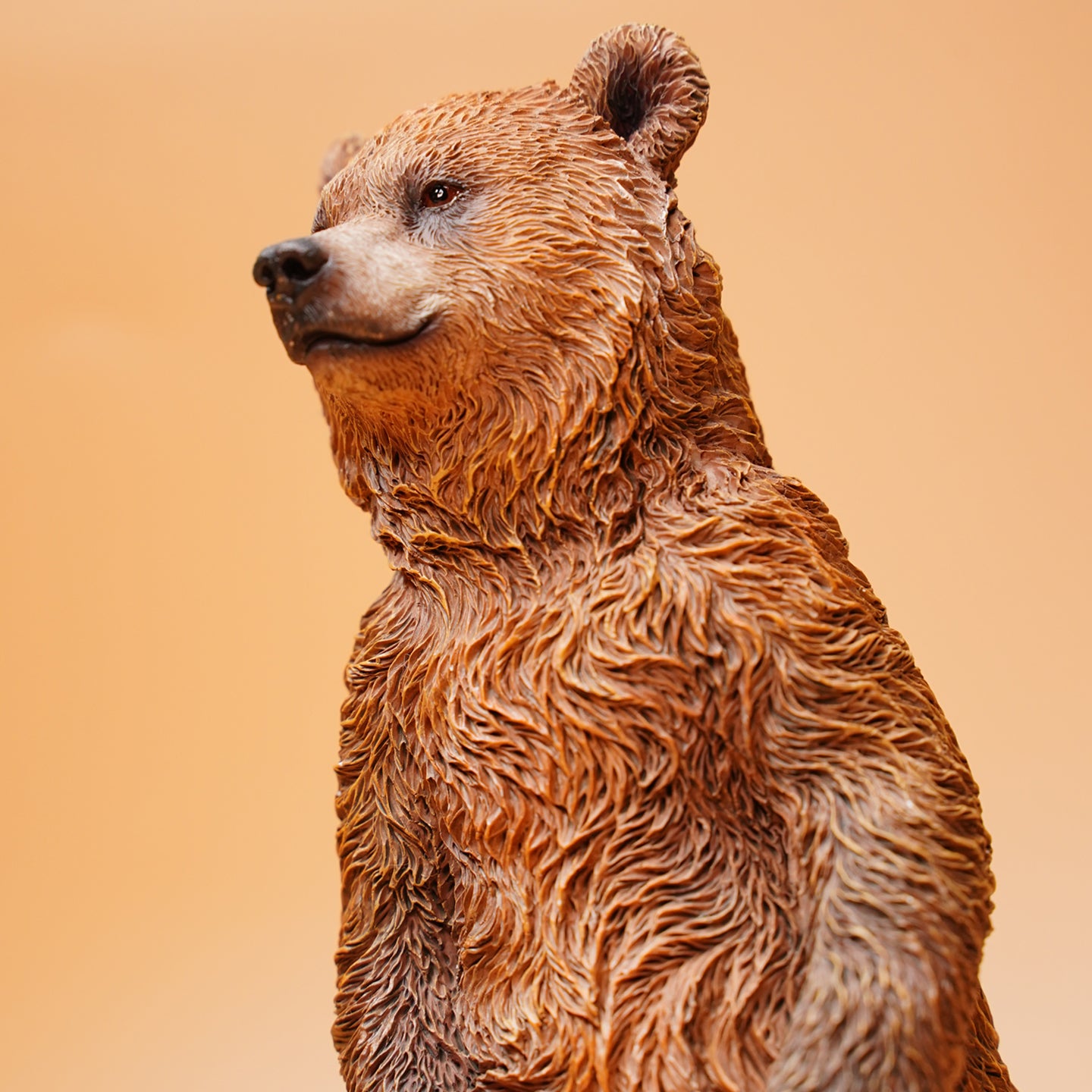 JXK134 Standing Little Brown Bear, Bear Statue Gift for Animal Lovers