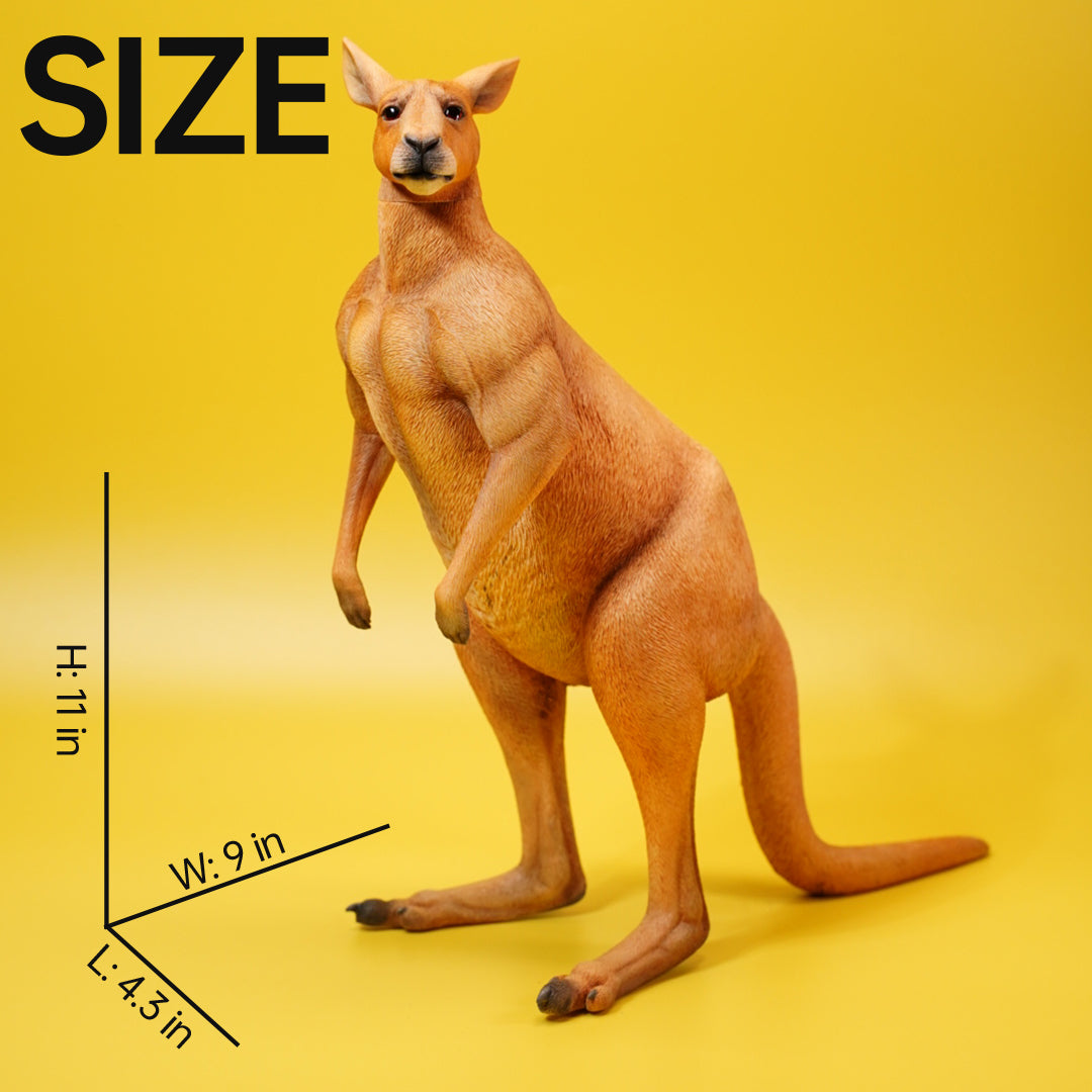 JXK136 Standing Kangaroo with Backpack, Kangaroo Statue Gift for Animal Lovers