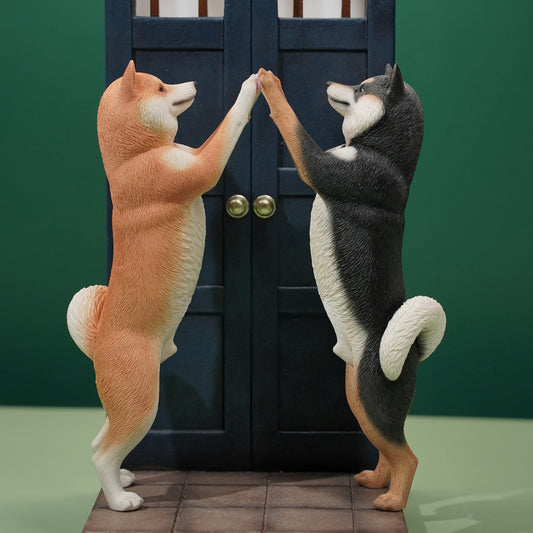 JXK157 Shiba Inu Dog Statue, Dog Figurine Gift for Shiba Inu Lover
