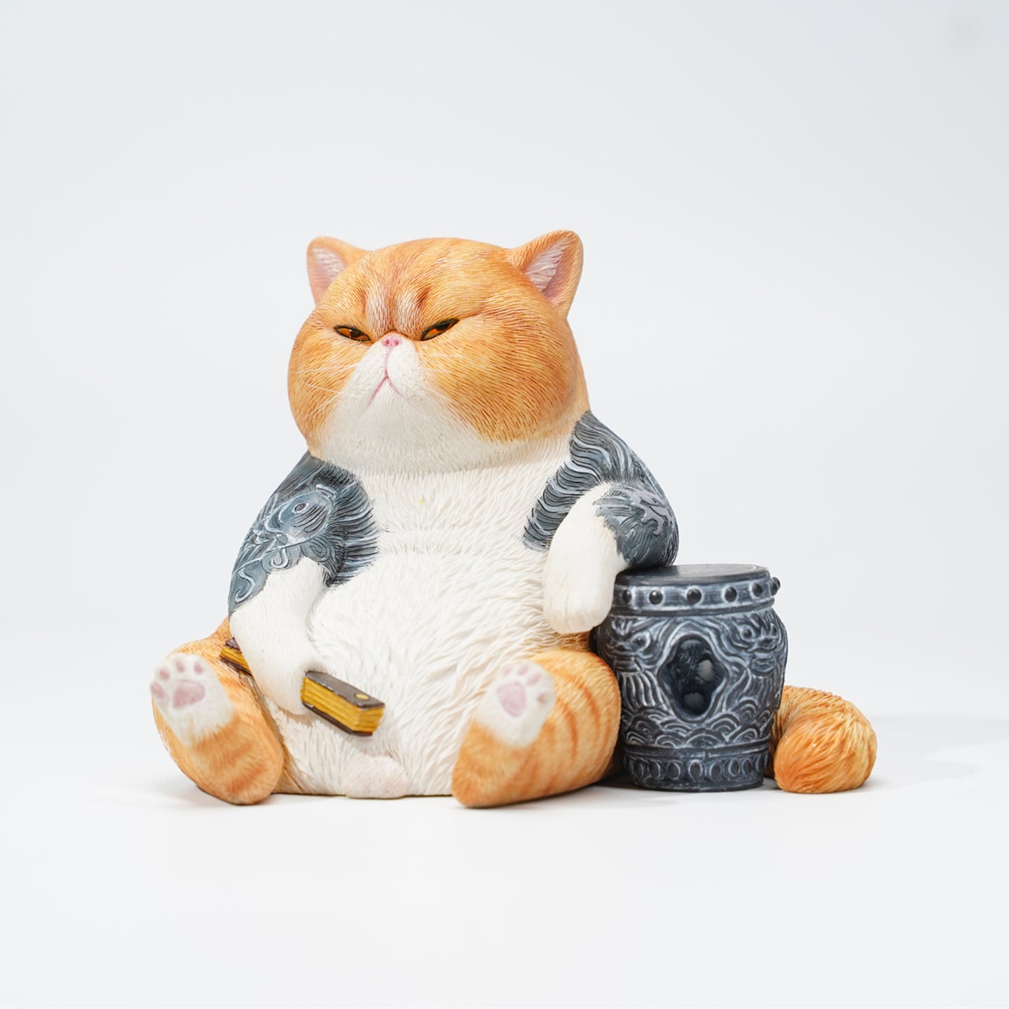 JXK158 Fat cat with tattoo, the gift for cat loves