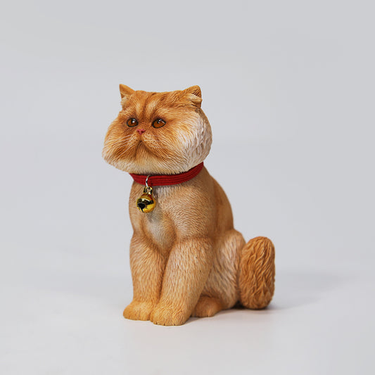 JXK183 Cat Figurine Resin Cat Statue for Desktop Gifts for Cat Lovers