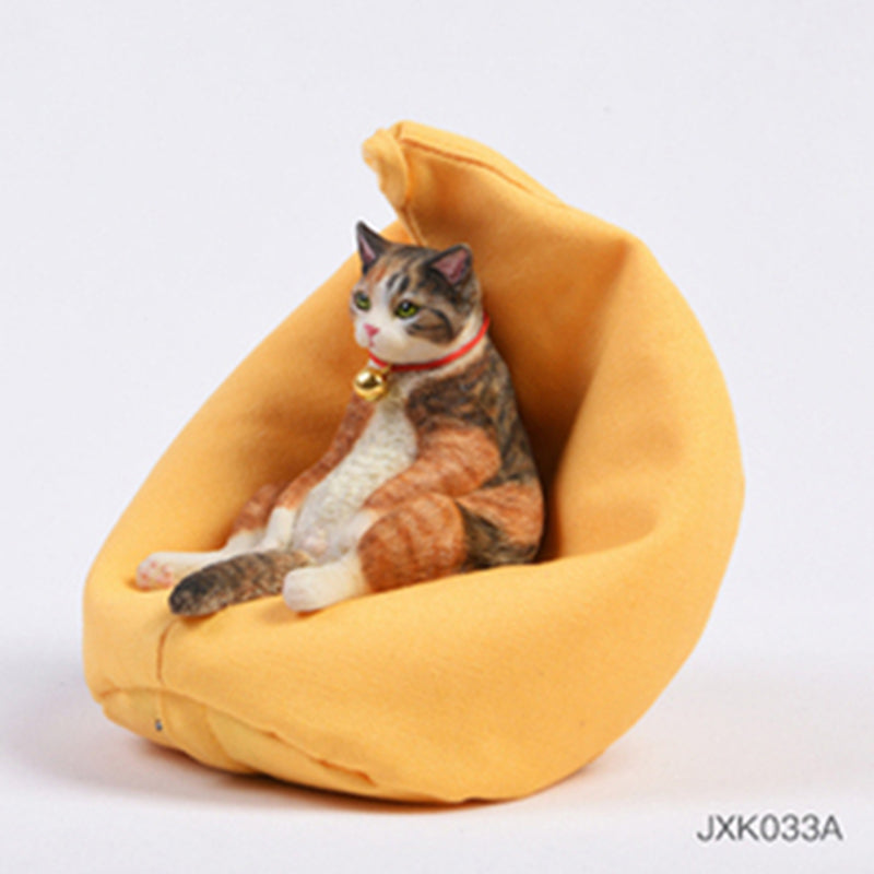 JXK033 Lazy Cat Figurine Resin Cat Statue Decor for Desktop Gifts for Cat Lovers