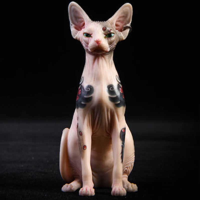 JXK026 Sphinx Cat Figurine Resin Cat Statue Home Decor for Cat Lovers Gifts for Cat Lovers