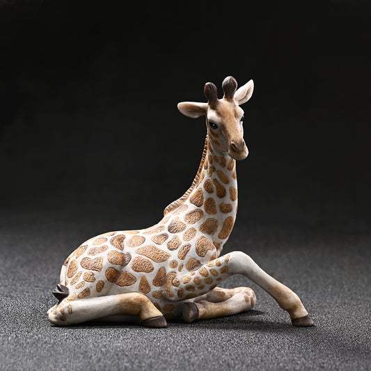 H2301 Resin Giraffes Statue, Animal Figurine Gift for Animal Lovers