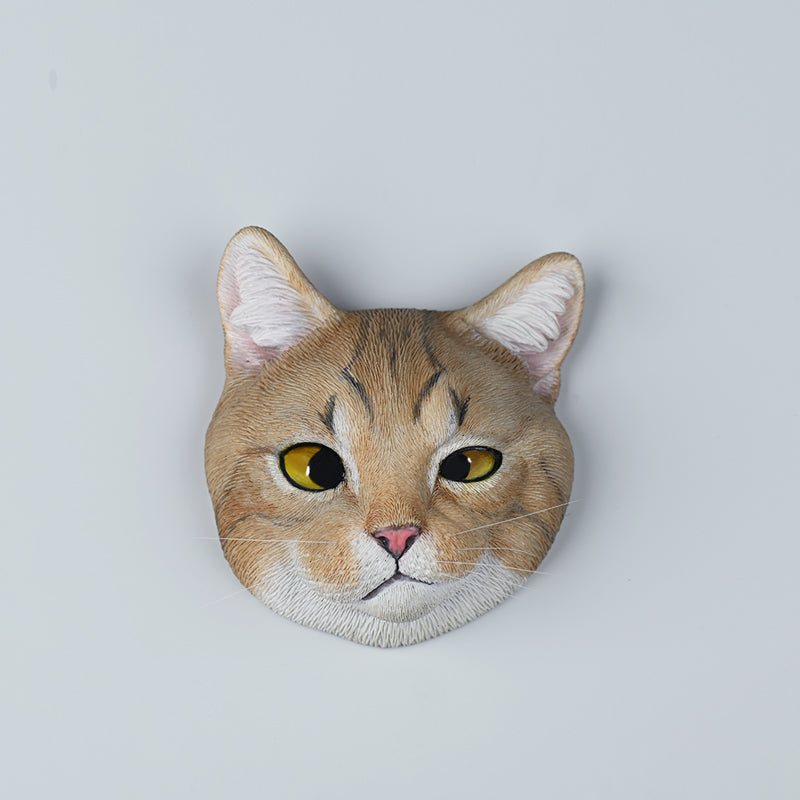 JS2309 Cat Figurine Cat Statue Refrigerator Stickers for Home Decor