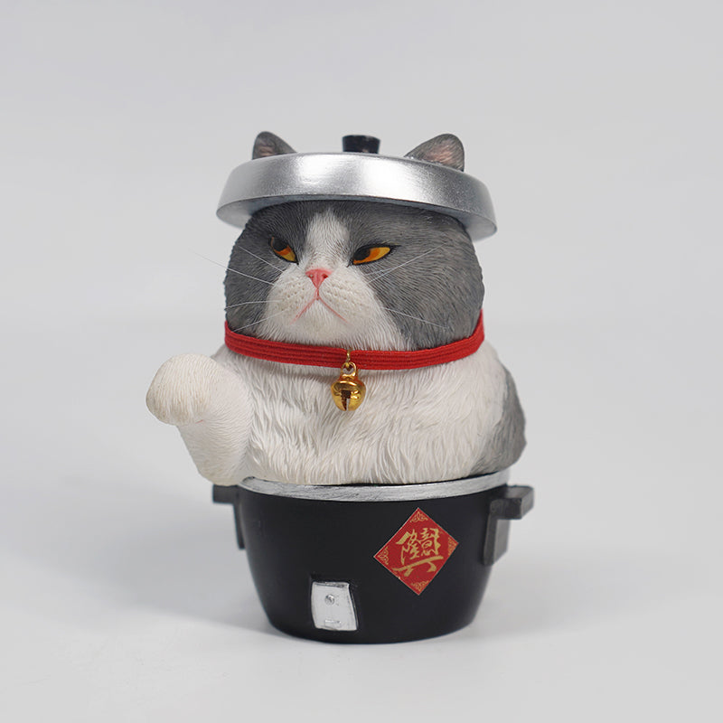 JXK200 Cat Figurine Resin Cat Statue for Desktop Gifts for Cat Lovers