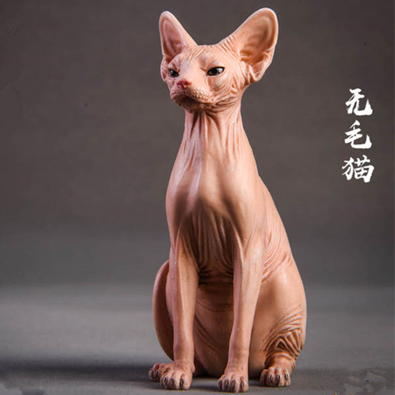 JXK010 Sphinx Cat Figurine Resin Cat Statue Decor for Desktop Gifts for Cat Lovers