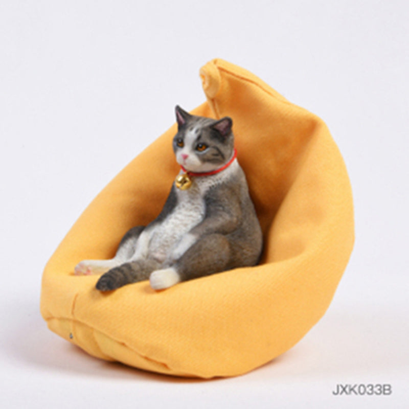 JXK033 Lazy Cat Figurine Resin Cat Statue Decor for Desktop Gifts for Cat Lovers