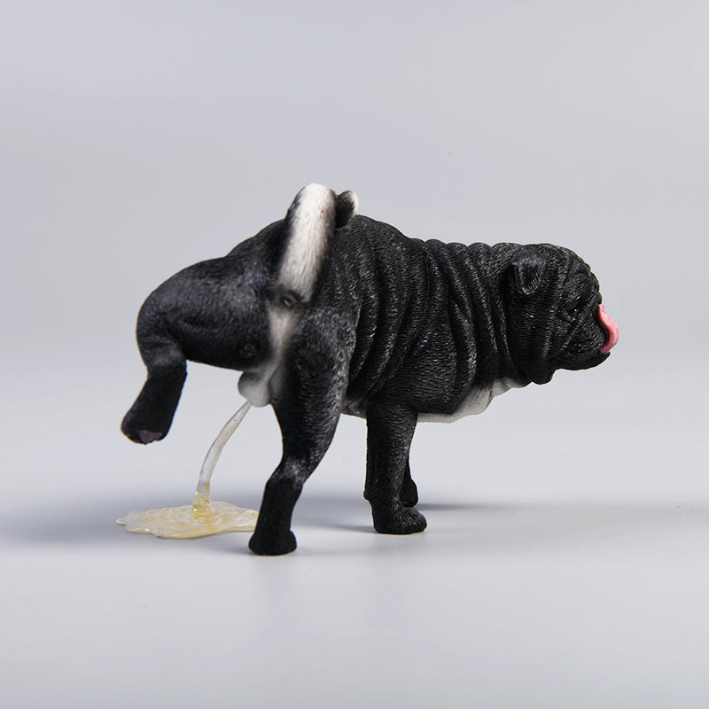 JXK069 Pug Resin Dog Statue, Dog Figurine for Home Decor Gift for Dog Lovers