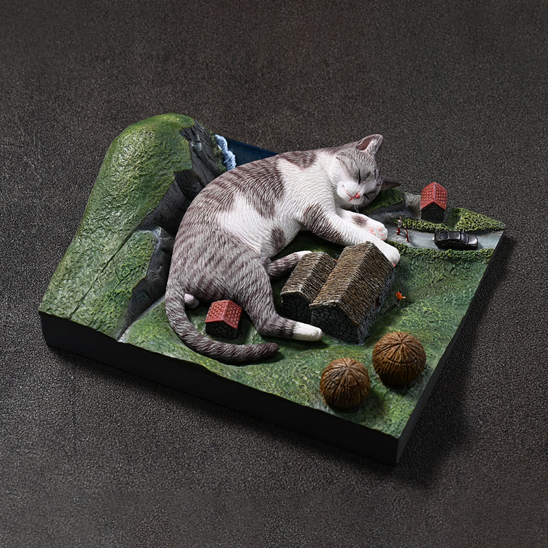 JW2301 Cat Figurine Cat Statue for Cat Lovers