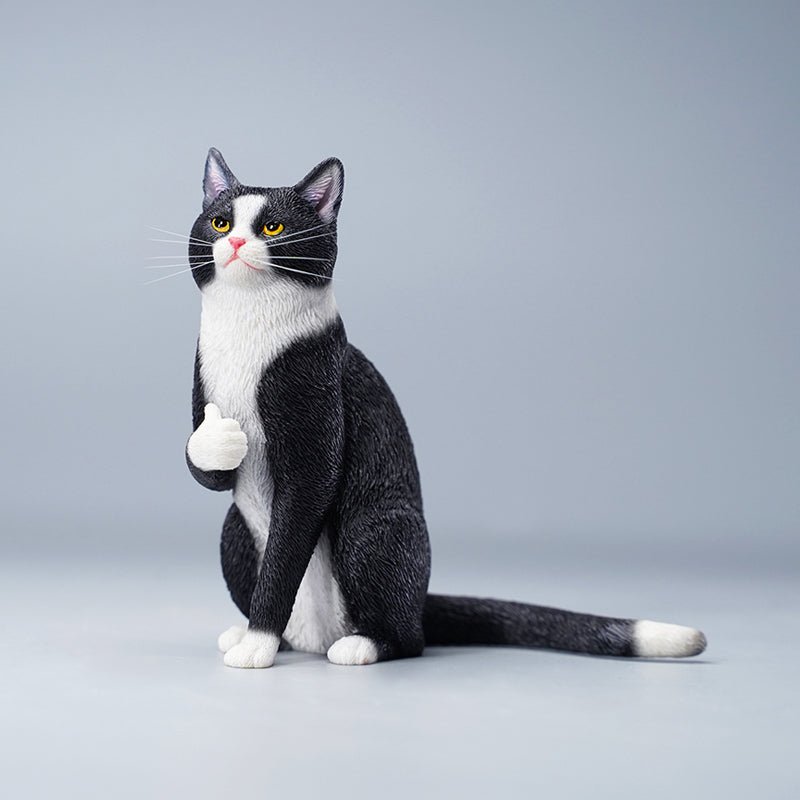 JXK112 Cat Figurine Resin Cat Statue for Home Decor Gifts for Cat Lovers