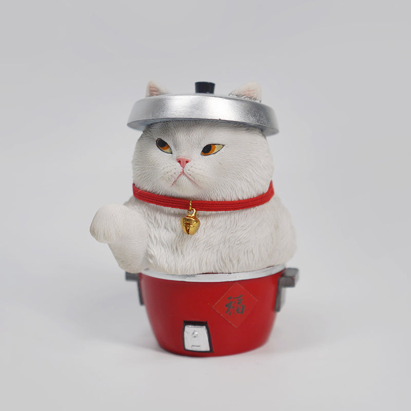 JXK200 Cat Figurine Resin Cat Statue for Desktop Gifts for Cat Lovers