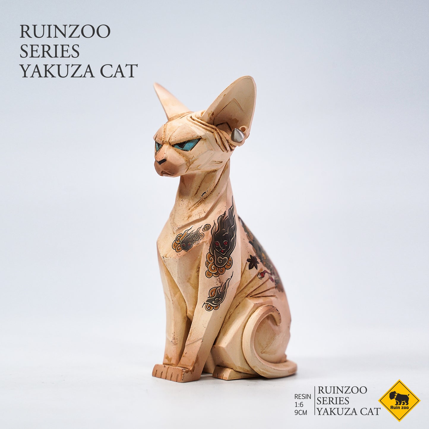 RZ2003 sphinx Cat Figurine Resin Cat Statue for Desktop Gifts for Cat Lovers