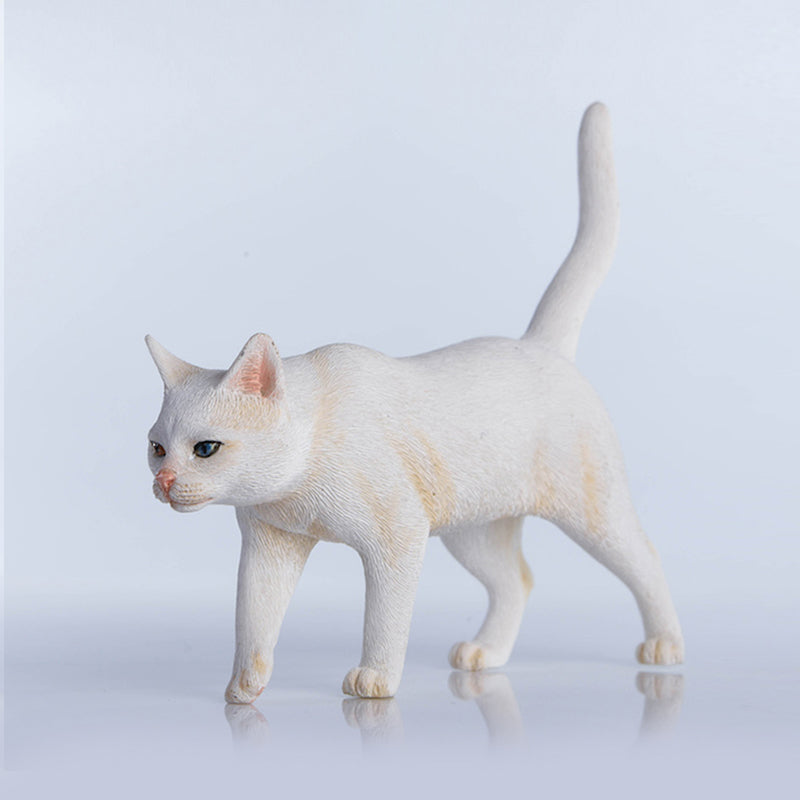 JXK003 Chinese Cat Figurine Resin Cat Statue Decor for Desktop Gifts for Cat Lovers