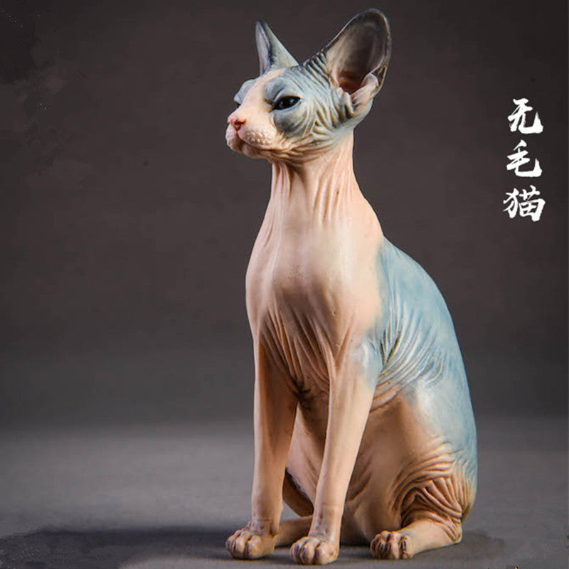 JXK010 Sphinx Cat Figurine Resin Cat Statue Decor for Desktop Gifts for Cat Lovers