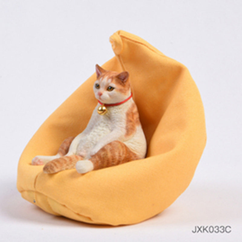 JXK033 Lazy Cat Figurine Resin Cat Statue Decor for Desktop Gifts for Cat Lovers