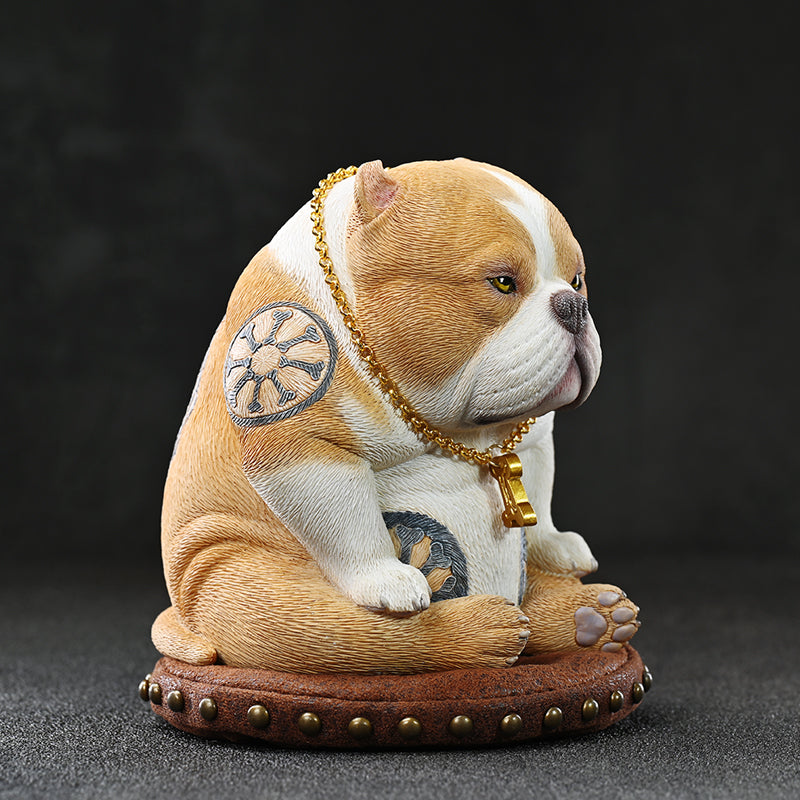 JXK185 Bully Dog Statue, Dog Figurine for Home Decor Gift for Dog Lovers