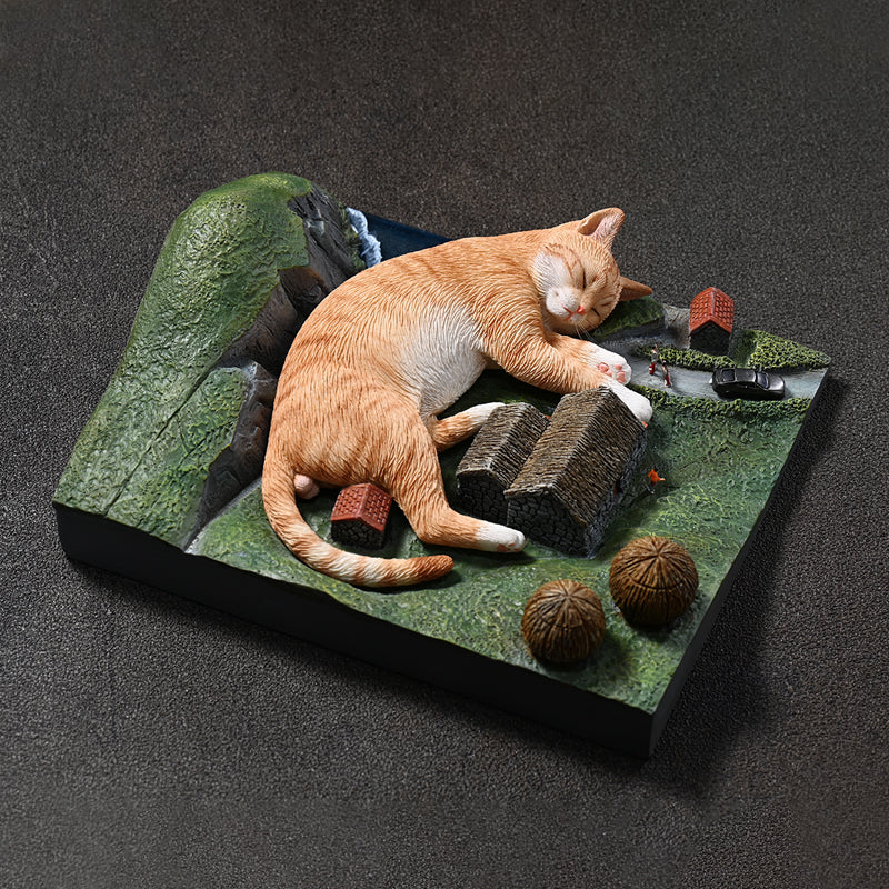 JW2301 Cat Figurine Cat Statue for Cat Lovers