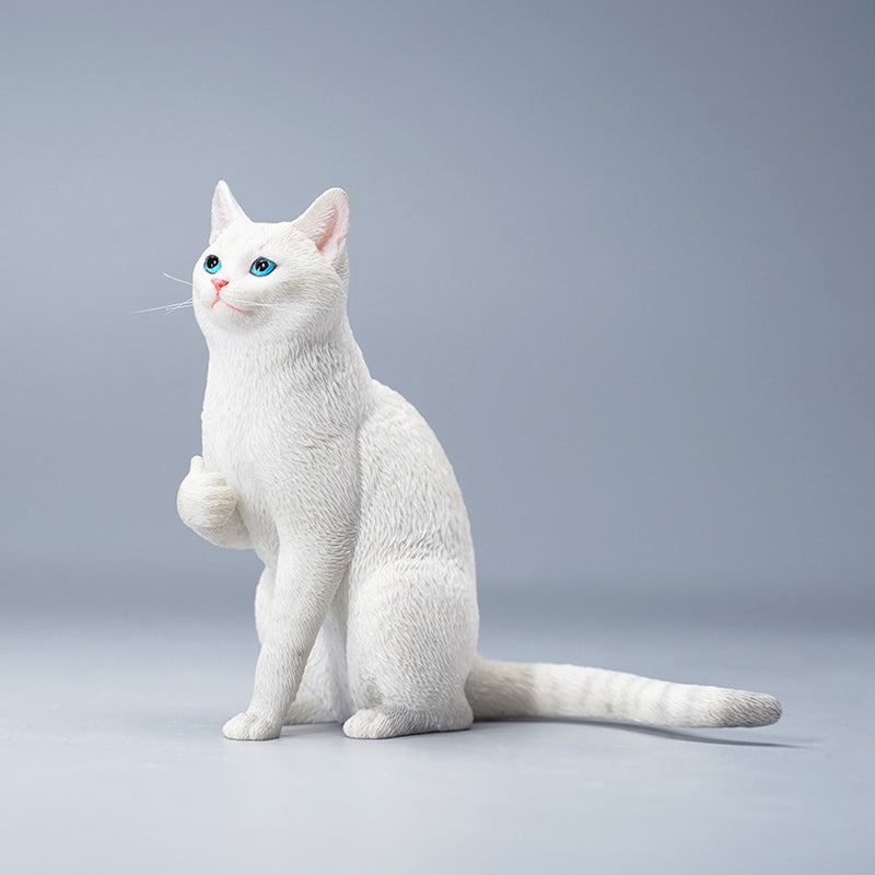 JXK112 Cat Figurine Resin Cat Statue for Home Decor Gifts for Cat Lovers