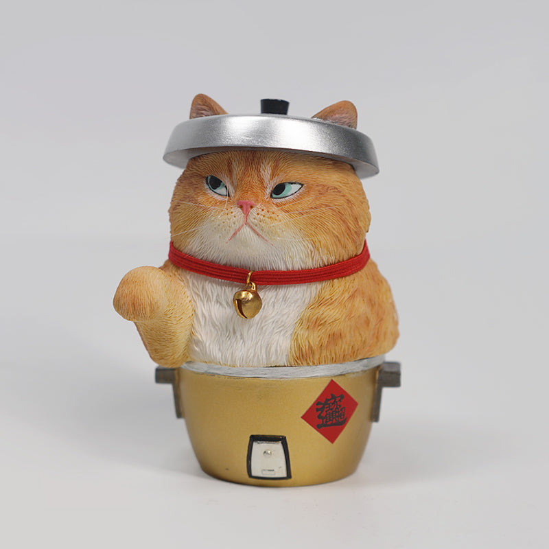 JXK200 Cat Figurine Resin Cat Statue for Desktop Gifts for Cat Lovers