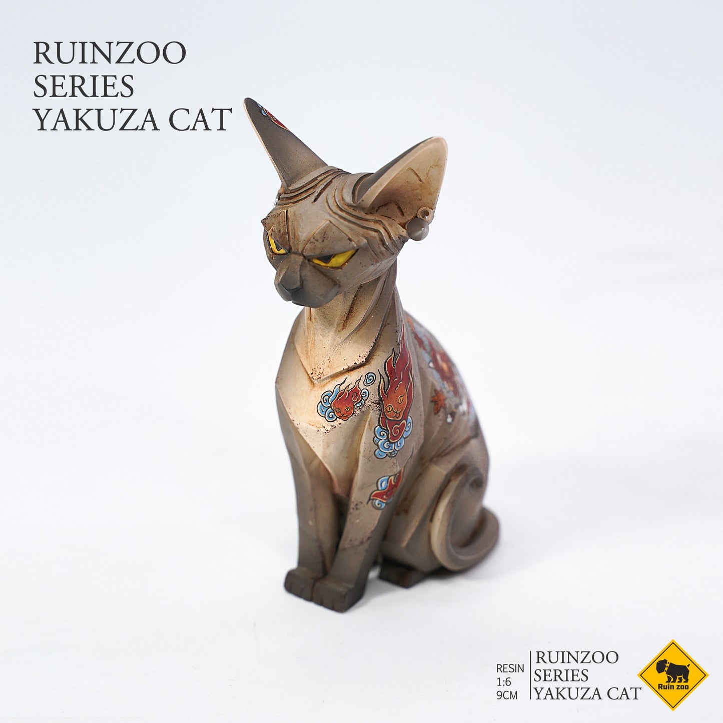 RZ2003 sphinx Cat Figurine Resin Cat Statue for Desktop Gifts for Cat Lovers