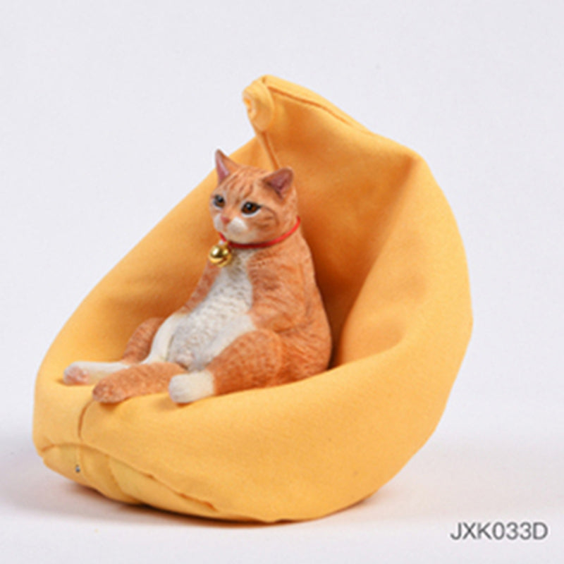 JXK033 Lazy Cat Figurine Resin Cat Statue Decor for Desktop Gifts for Cat Lovers