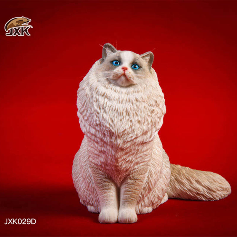 JXK029 Ragdoll Cat Figurine Resin Cat Statue Home Decor for Cat Lover Gifts for Cat Lovers