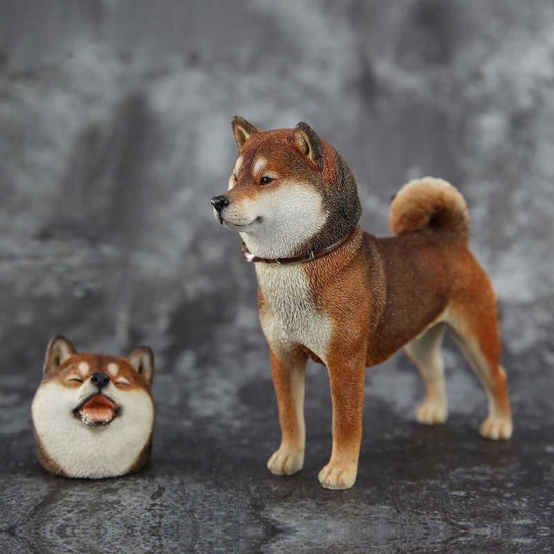 MRZ027 Shiba Inu Dog Statue, Dog Figurine Gift for Shiba Inu Lover