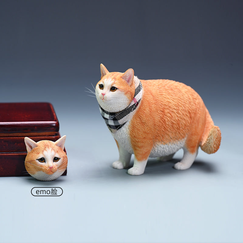 JXK109 Fat cat figurine, resin cat statue for mantel decor, the gift for cat loves