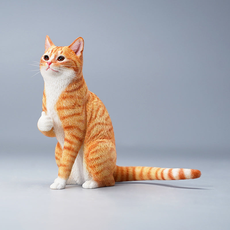 JXK112 Cat Figurine Resin Cat Statue for Home Decor Gifts for Cat Lovers