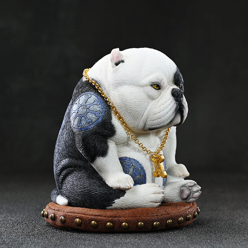 JXK185 Bully Dog Statue, Dog Figurine for Home Decor Gift for Dog Lovers