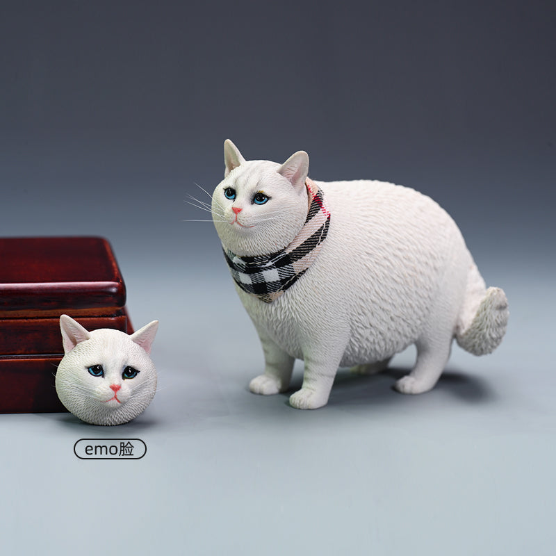 JXK109 Fat cat figurine, resin cat statue for mantel decor, the gift for cat loves