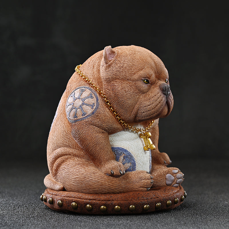 JXK185 Bully Dog Statue, Dog Figurine for Home Decor Gift for Dog Lovers