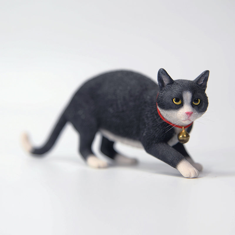 JXK179 Chinese Cat Figurine Resin Cat Statue for Desktop Gifts for Cat Lovers