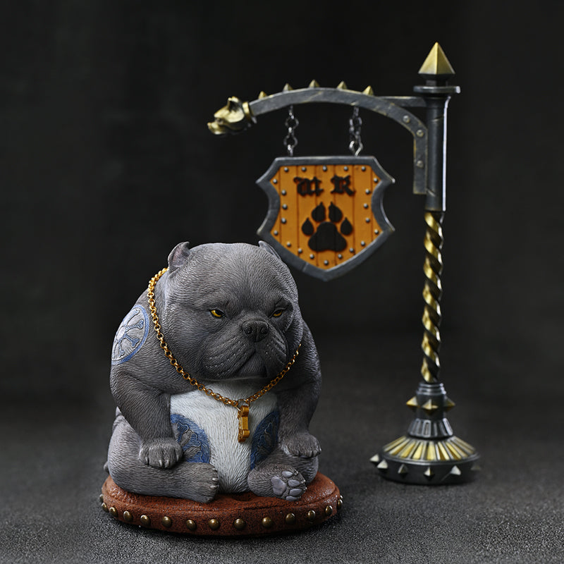 JXK185 Bully Dog Statue, Dog Figurine for Home Decor Gift for Dog Lovers