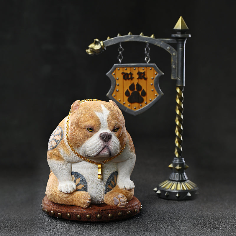 JXK185 Bully Dog Statue, Dog Figurine for Home Decor Gift for Dog Lovers