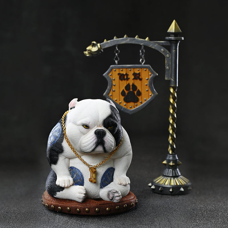 JXK185 Bully Dog Statue, Dog Figurine for Home Decor Gift for Dog Lovers