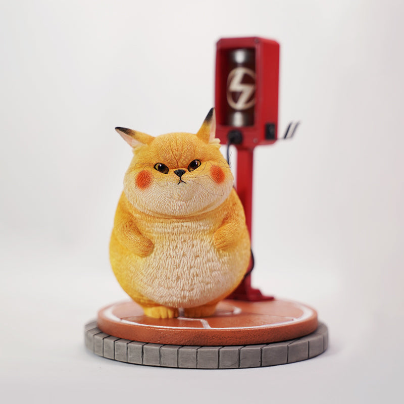 JXK253 Pre Order Pikacat Statue with LED Charging Station Unique Collectible Gift for Pokemon & Cat Lovers