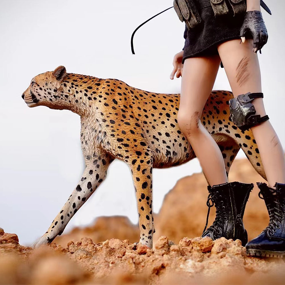 JXK115 Hunting Leopard statue, Leopard Statues for Home Decor for Animal Lovers