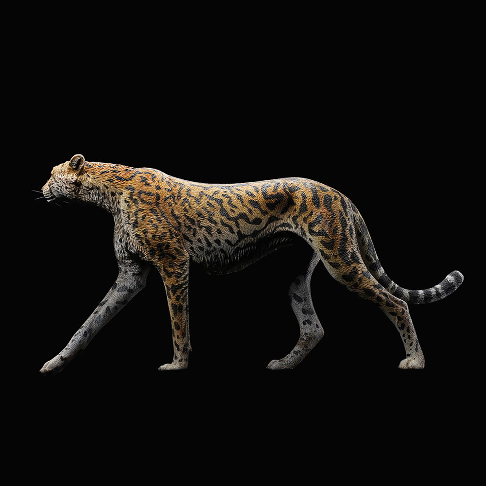 JXK116 Hunting Leopard Decorations, Leopard Statues for Animal Lovers