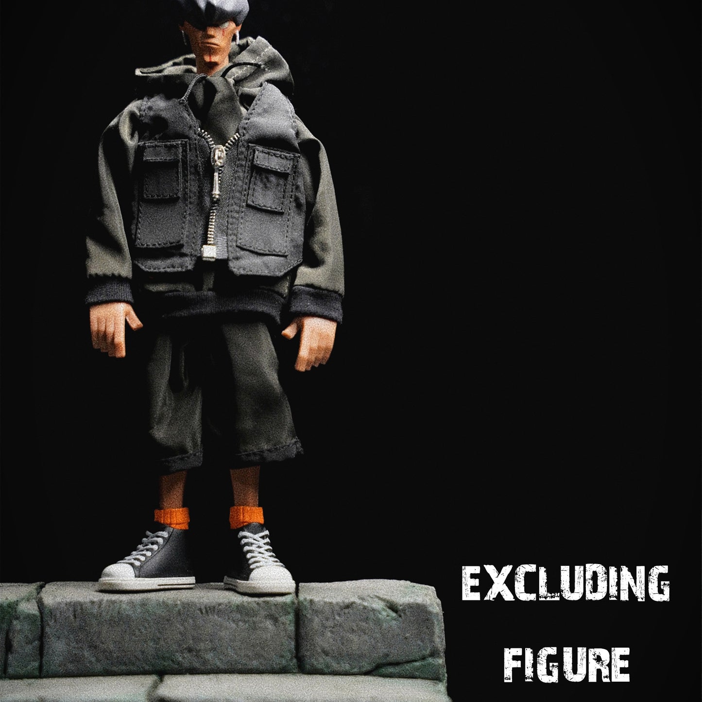 M2302 Aged stone steps base for action figure