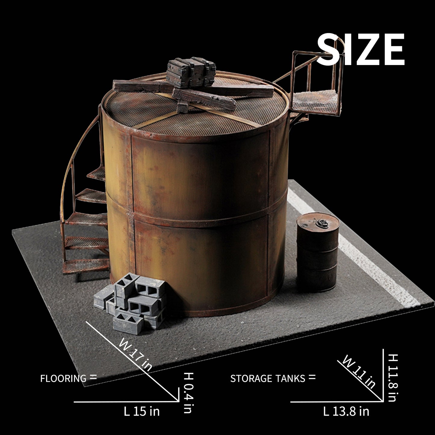 M2224 Oil storage tank scene for figure