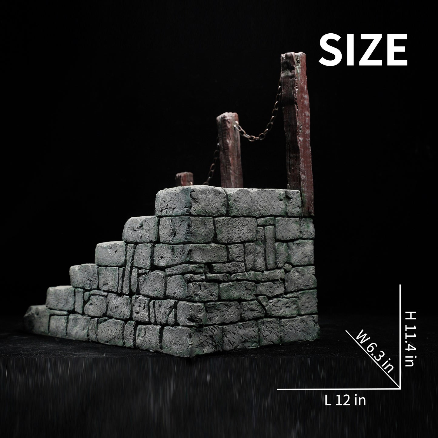 M2302 Aged stone steps base for action figure