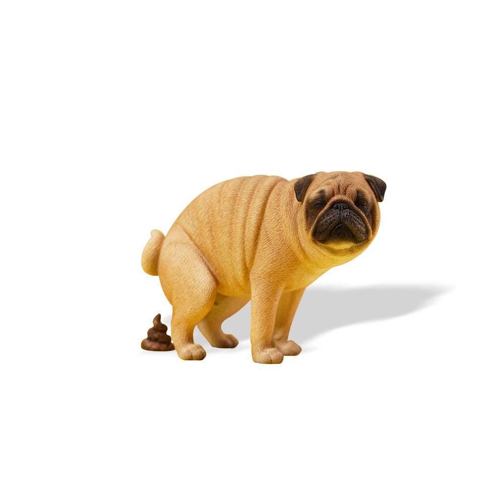 JXK122 Pug puppy pooping Dog Decorations for Dog Lovers