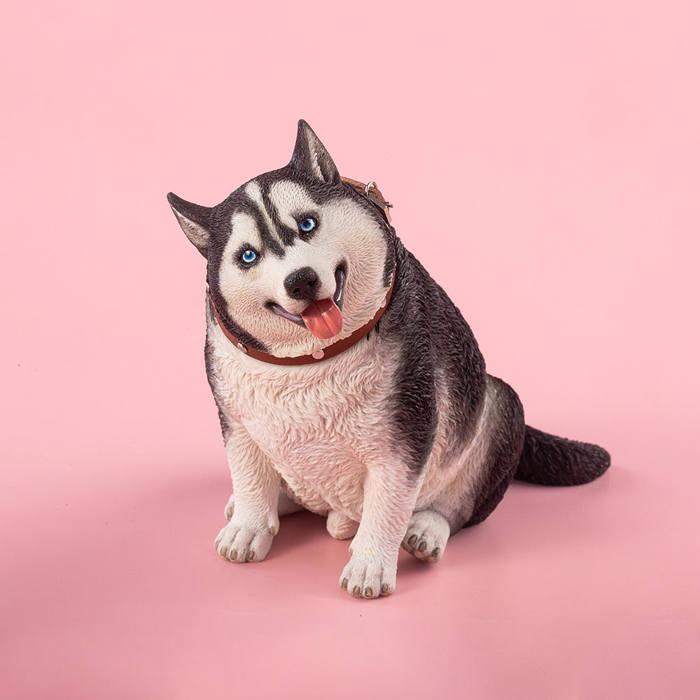 JXK092 Chubby Husky Dog Decorations for Dog Lovers