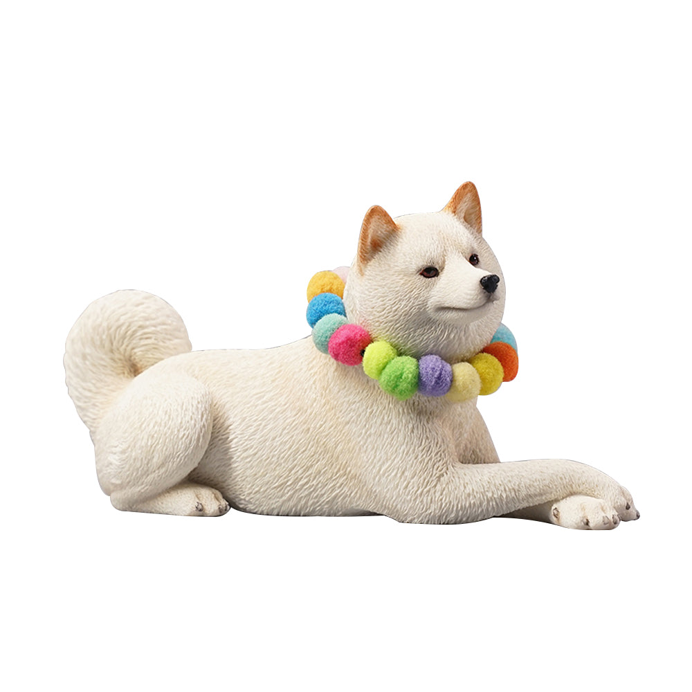 JXK066 Shiba Inu Dog Statue, Statue of Lying Dog Figurine, Gift for Shiba Inu Lover