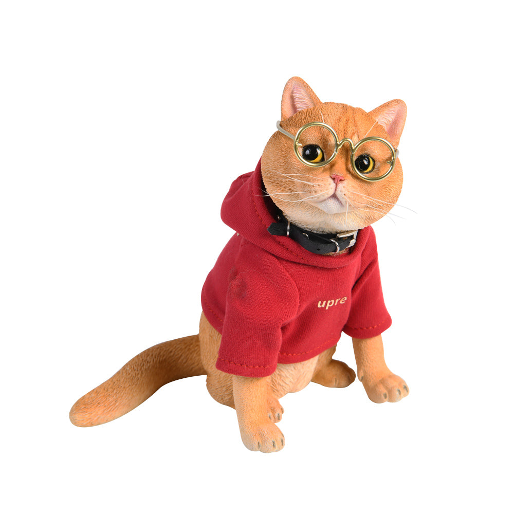 JXK061 Fortune cat American shorthair cat statue, gift of cat loves