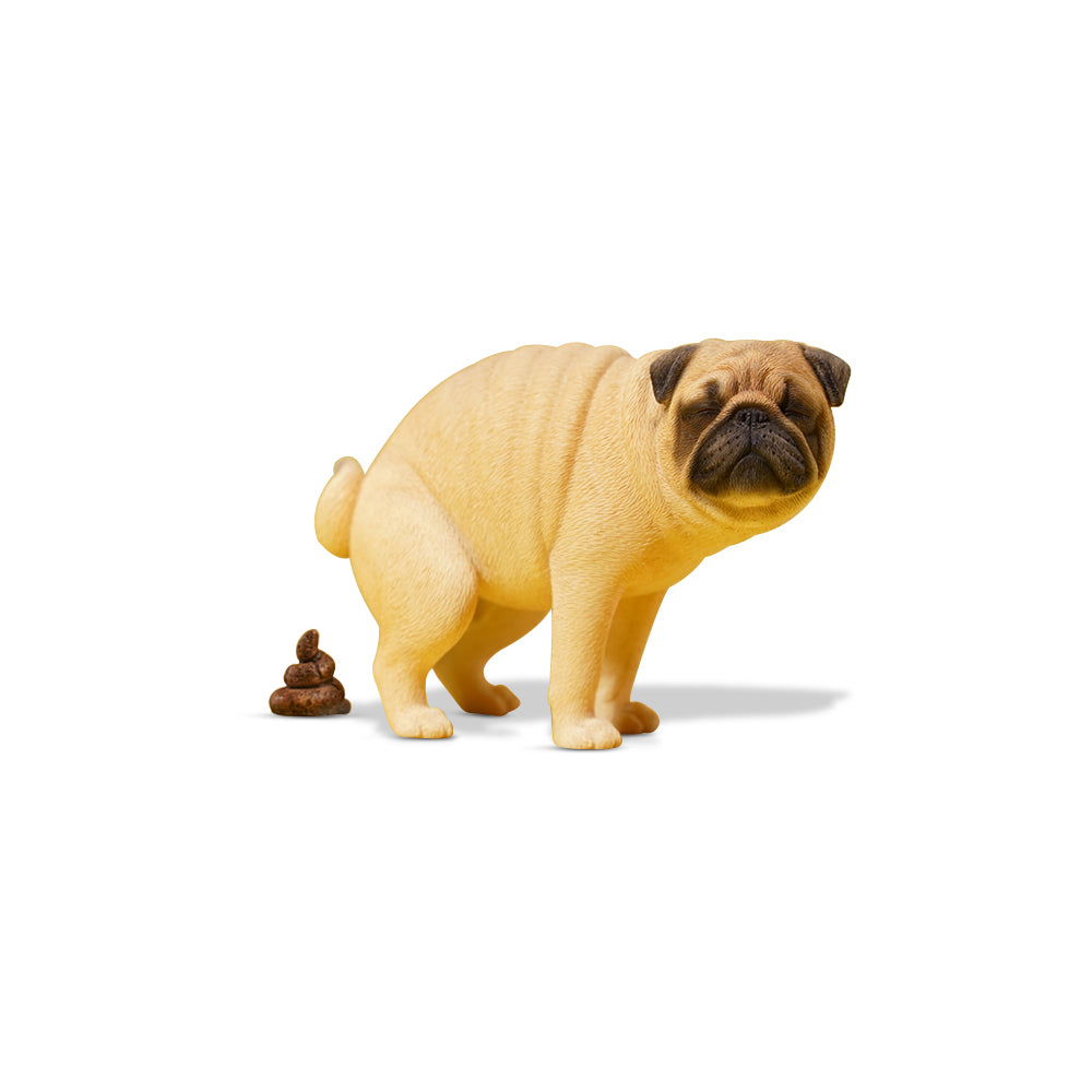 JXK122 Pug puppy pooping Dog Decorations for Dog Lovers