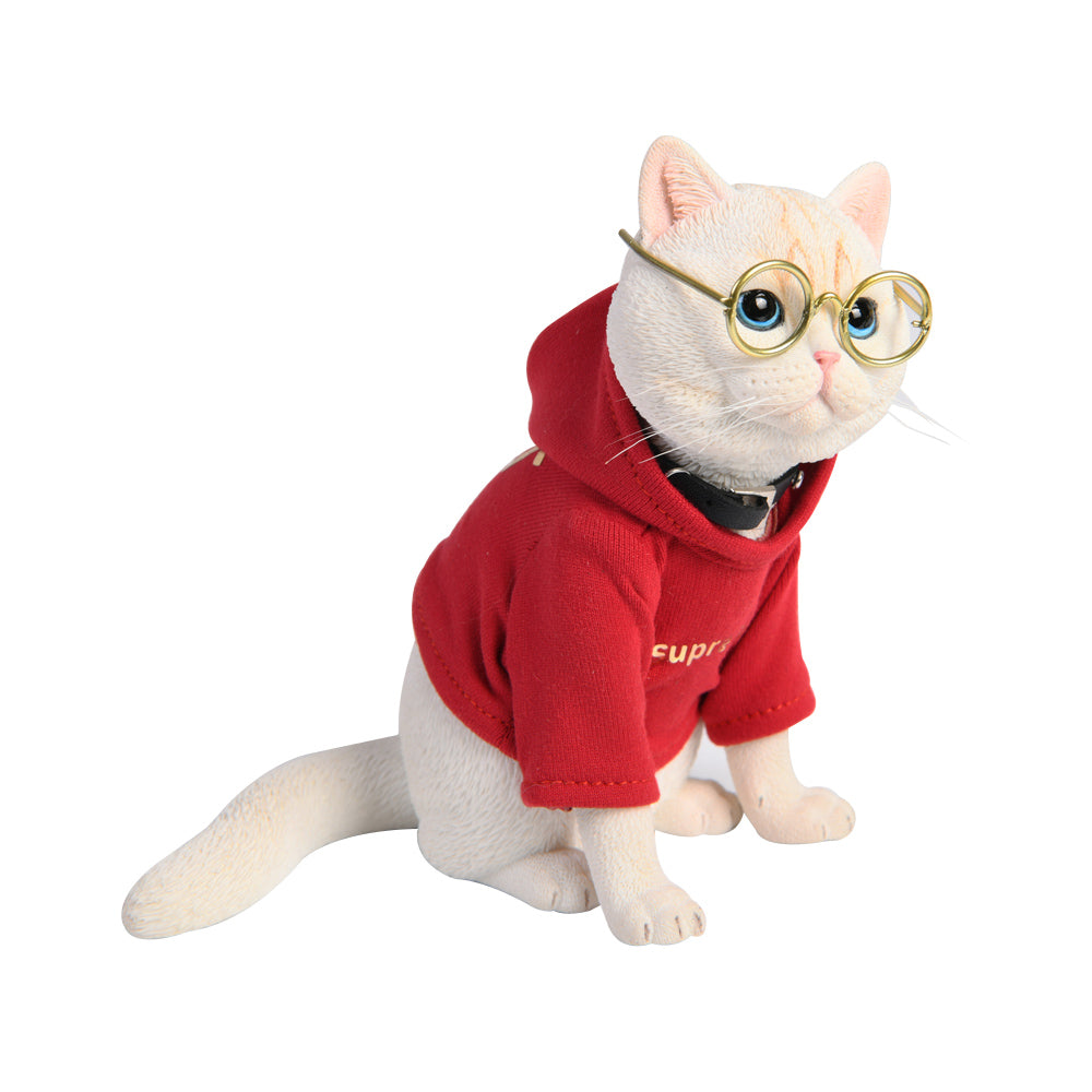 JXK061 Fortune cat American shorthair cat statue, gift of cat loves