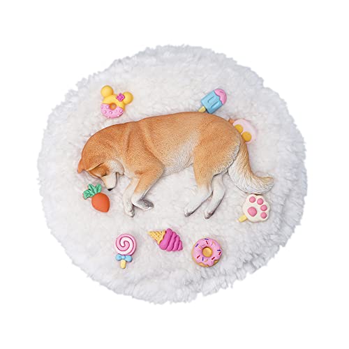 JXK098 Shiba Inu Statue, Shiba Inu Lying on The Mat, Gift for Shiba Lover